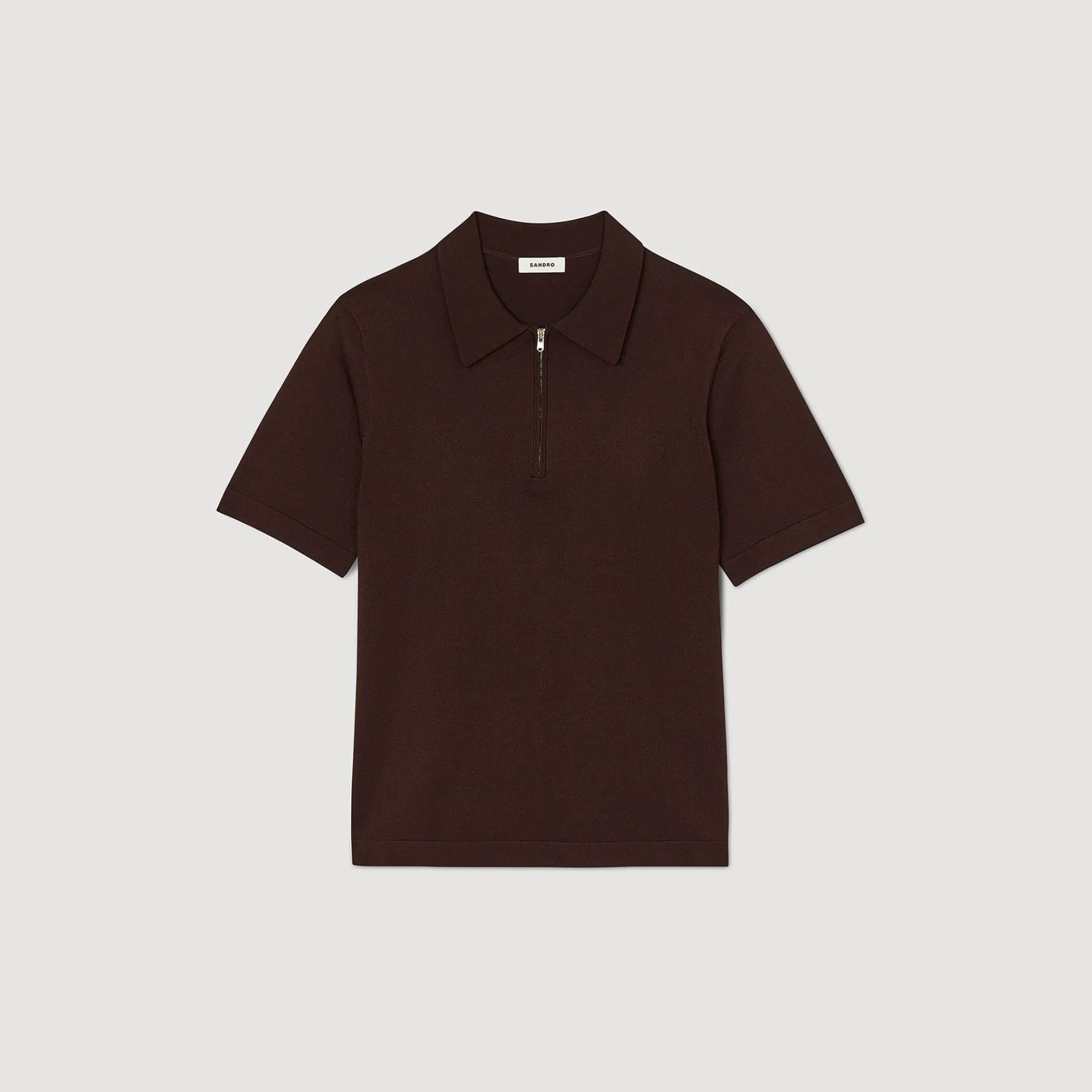 polo_de_punto_con_cuello_con_cremallera_5-2.webp Camisetas & Polos<Sandro Paris Polo De Punto Con Cuello Con Cremallera