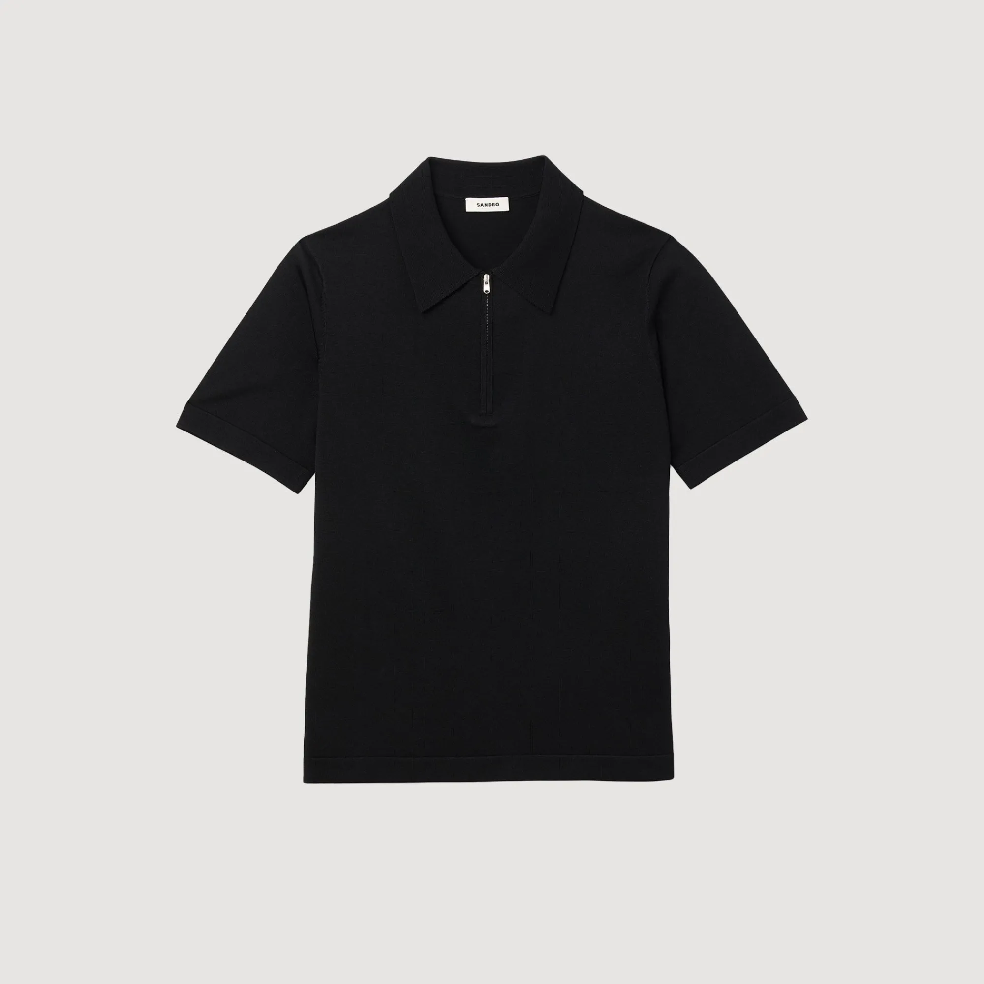 polo_de_punto_con_cuello_con_cremallera_6-2.webp Camisetas & Polos<Sandro Paris Polo De Punto Con Cuello Con Cremallera