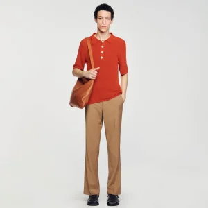 Camisetas & Polos<Sandro Paris Polo De Punto Efecto Rizo