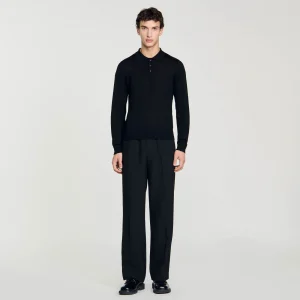 Camisetas & Polos<Sandro Paris Polo De Punto Fino