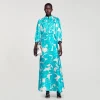 Vestidos<Sandro Paris Robe Longue Fluide A Imprime Fleuri