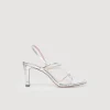 Sandalias De Tacón<Sandro Paris Sandalias De Piel Metalizada