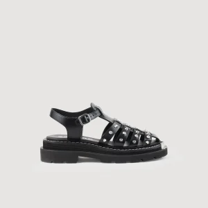 Sandalias<Sandro Paris Sandalias Olys De Piel Con Tachuelas