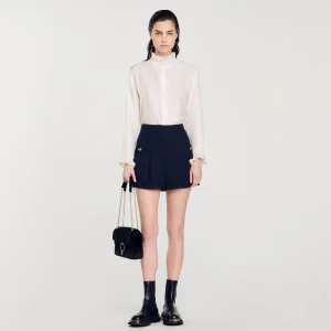 Faldas & Shorts<Sandro Paris Short Con Dobladillo