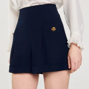 Faldas & Shorts<Sandro Paris Short Con Dobladillo
