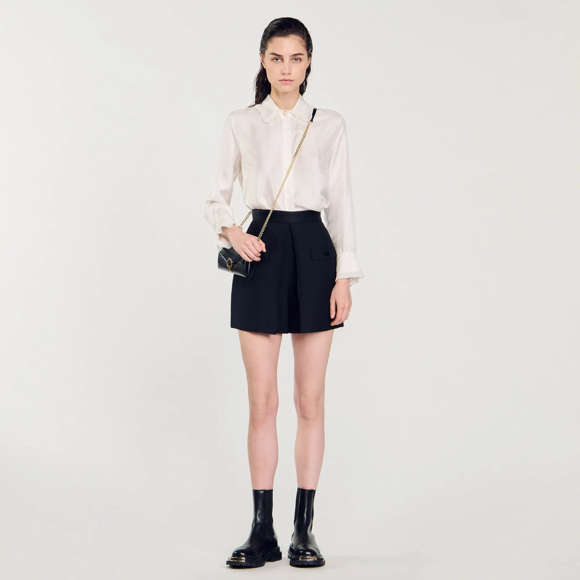 short_de_talle_alto_con_botones_0.webp Faldas & Shorts<Sandro Paris Short De Talle Alto Con Botones
