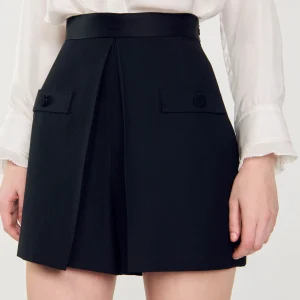 Faldas & Shorts<Sandro Paris Short De Talle Alto Con Botones