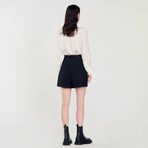 Faldas & Shorts<Sandro Paris Short De Talle Alto Con Botones