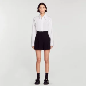 Trajes<Sandro Paris Short De Talle Alto De Tweed