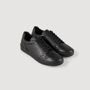 Deportivas<Sandro Paris Sneakers De Piel Repujada Square Cross