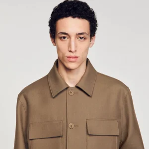 Camisas<Sandro Paris Sobrecamisa Abotonada
