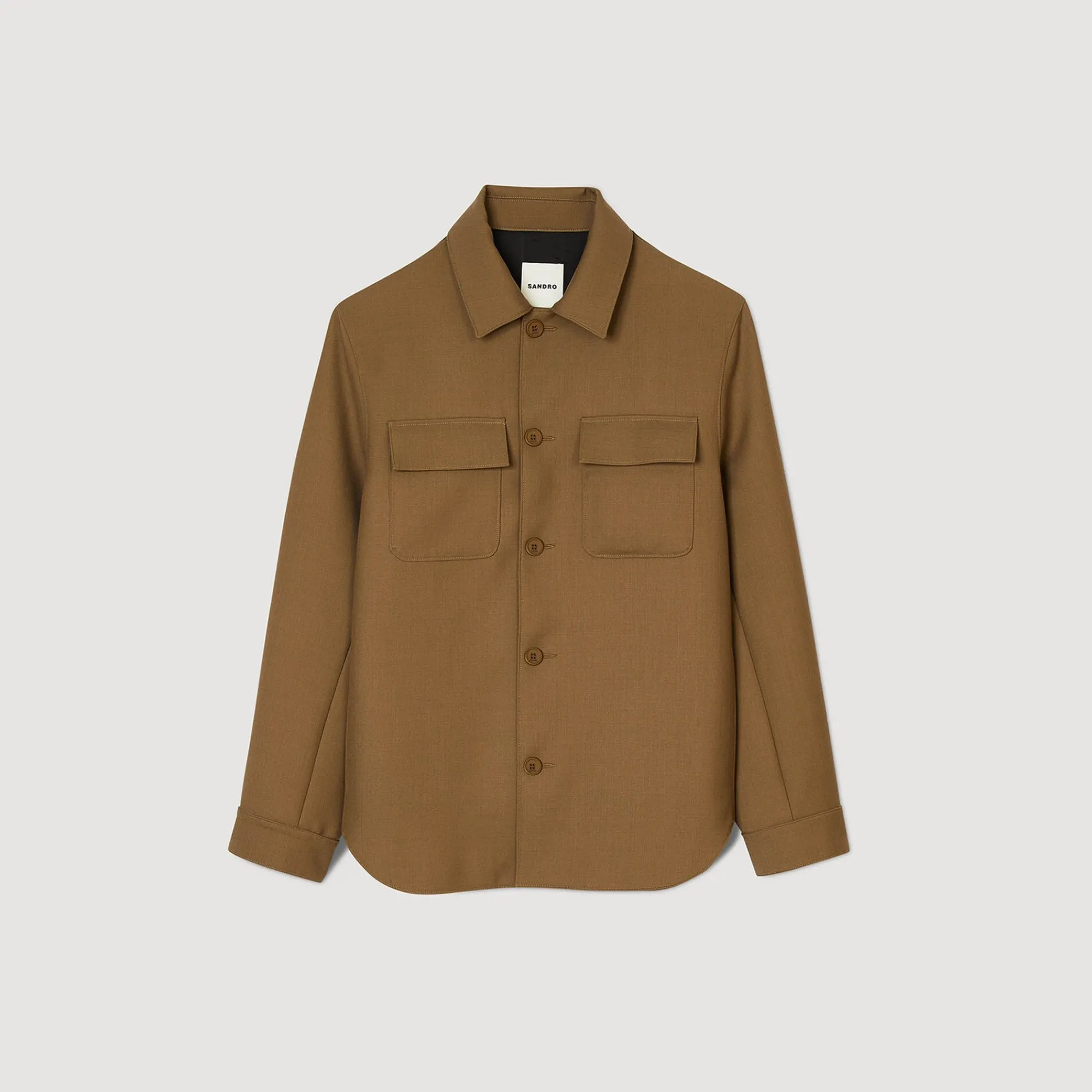 sobrecamisa_abotonada_5.webp Camisas<Sandro Paris Sobrecamisa Abotonada