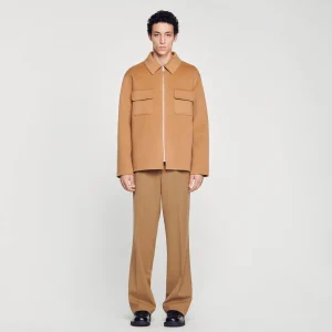 Camisas<Sandro Paris Sobrecamisa Con Cremallera