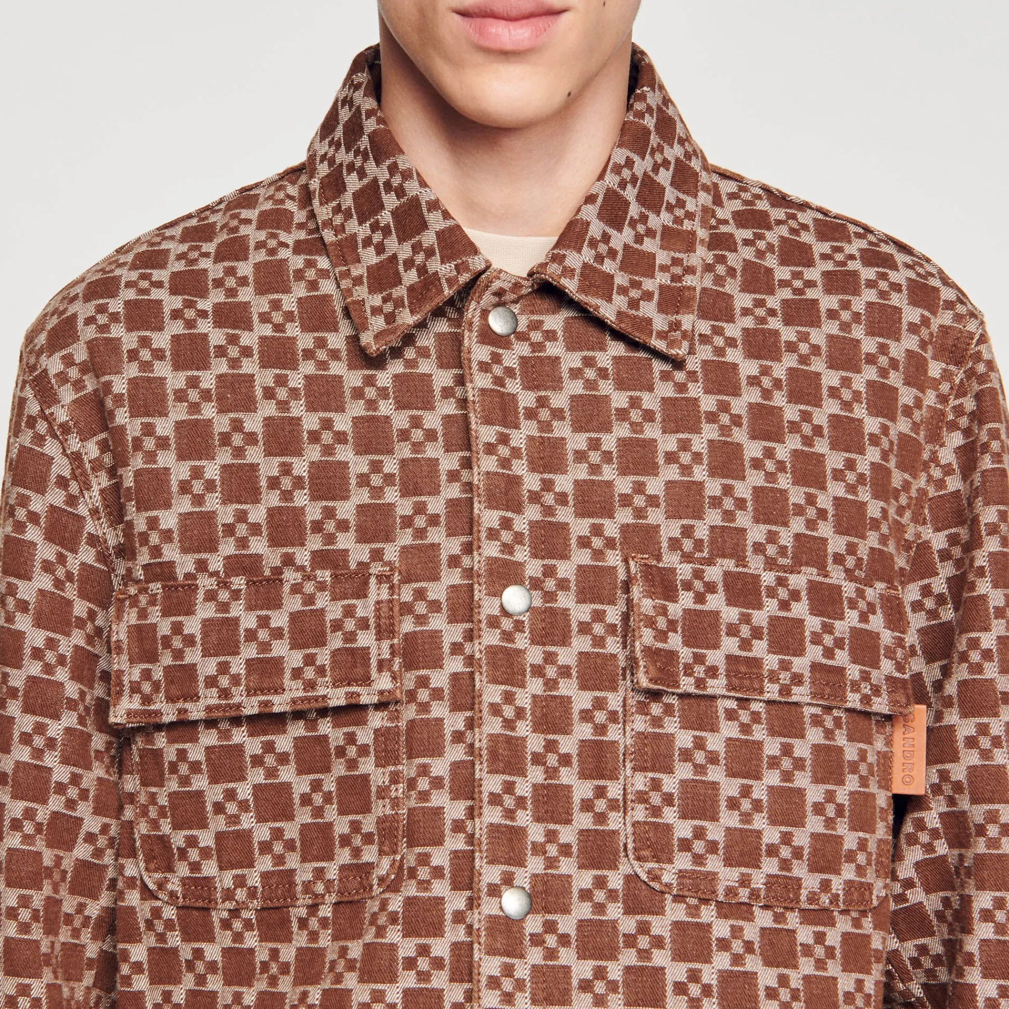 sobrecamisa_square_cross_2.webp Camisas<Sandro Paris Sobrecamisa Square Cross