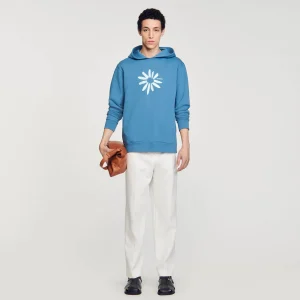 Sudaderas & Jogging<Sandro Paris Sudadera Con Capucha De Algodon Con Flor