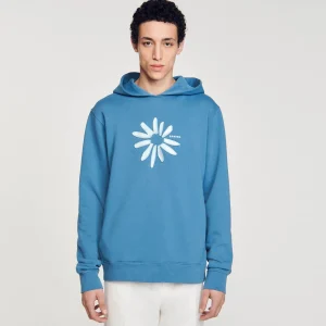 Sudaderas & Jogging<Sandro Paris Sudadera Con Capucha De Algodon Con Flor