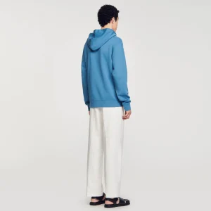 Sudaderas & Jogging<Sandro Paris Sudadera Con Capucha De Algodon Con Flor