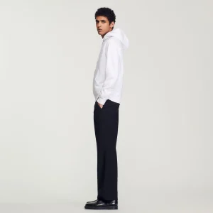 Sudaderas & Jogging<Sandro Paris Sudadera Hombre Bordado Algodon Organico