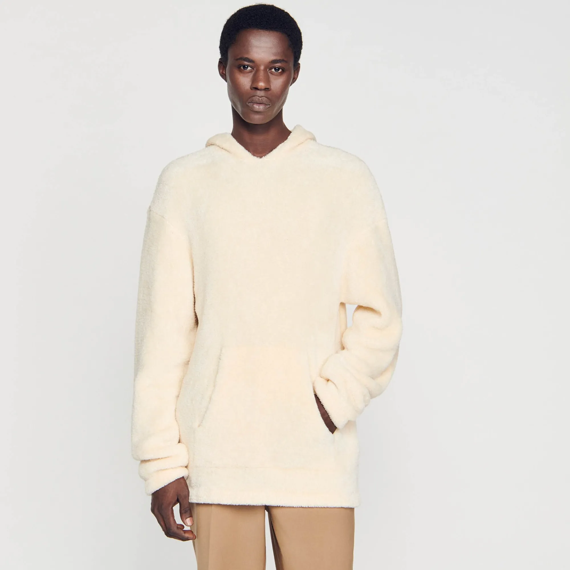 sudadera_polar_con_capucha_3.webp Sudaderas & Jogging<Sandro Paris Sudadera Polar Con Capucha