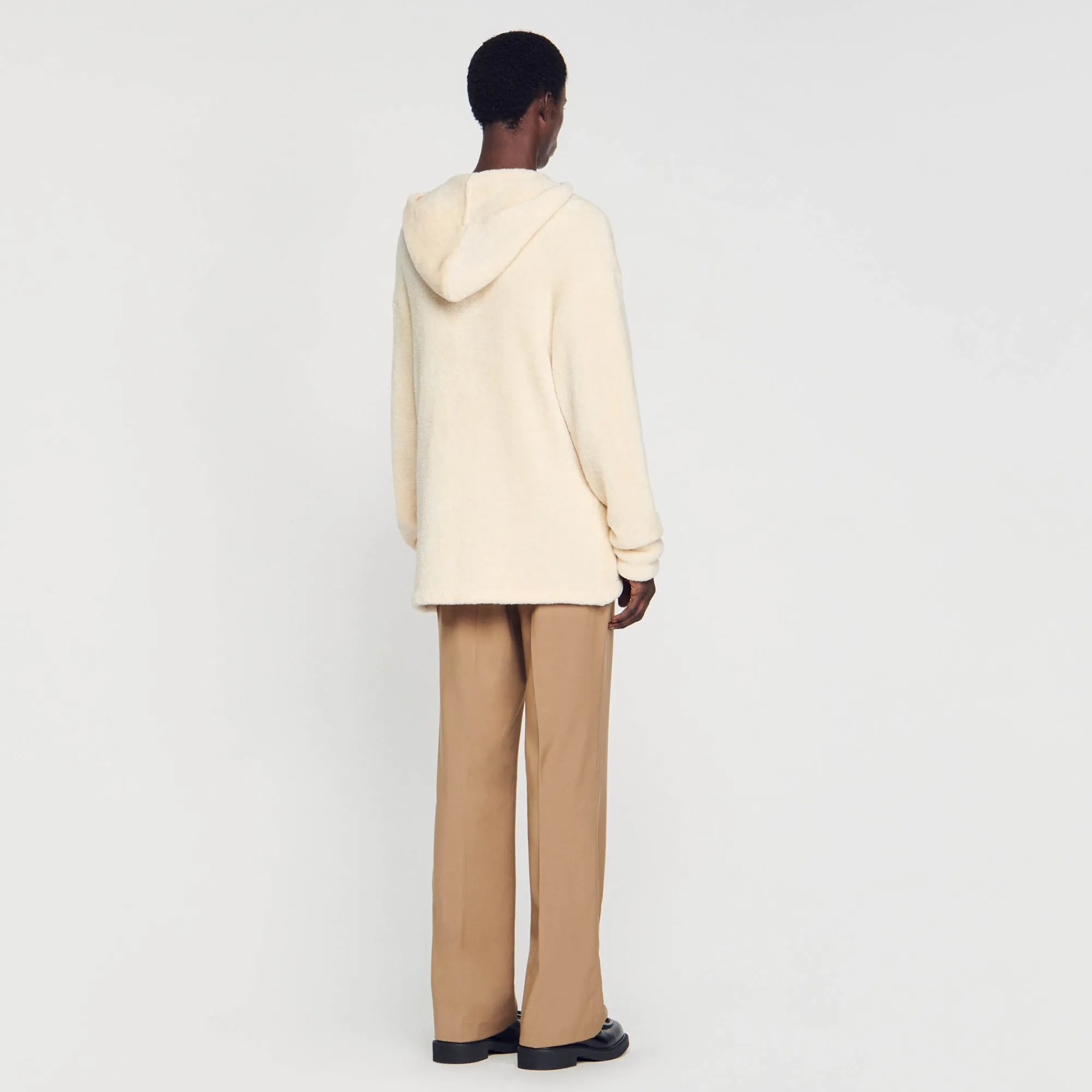 sudadera_polar_con_capucha_4.webp Sudaderas & Jogging<Sandro Paris Sudadera Polar Con Capucha