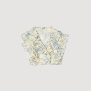 Conjuntos<Sandro Paris Top Con Flores Y Volantes