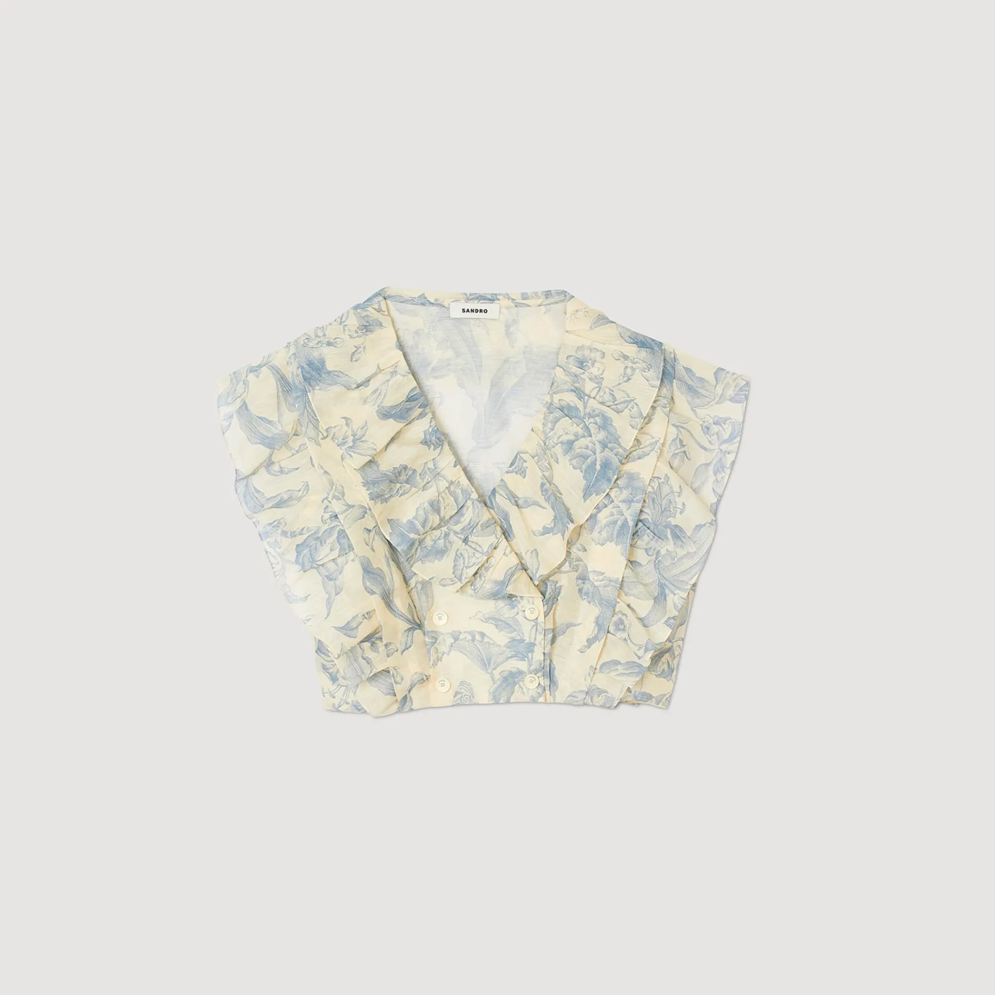 top_con_flores_y_volantes_5.webp Conjuntos<Sandro Paris Top Con Flores Y Volantes
