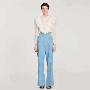 Tops & Camisas<Sandro Paris Top Corto Con Bordado Ingles