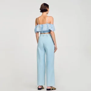 Tops & Camisas<Sandro Paris Top Corto Con Volante