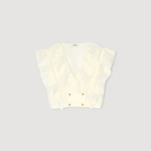 Tops & Camisas<Sandro Paris Top Corto Con Volantes
