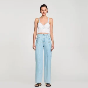 Jerseys & Cárdigans<Sandro Paris Top De Ganchillo