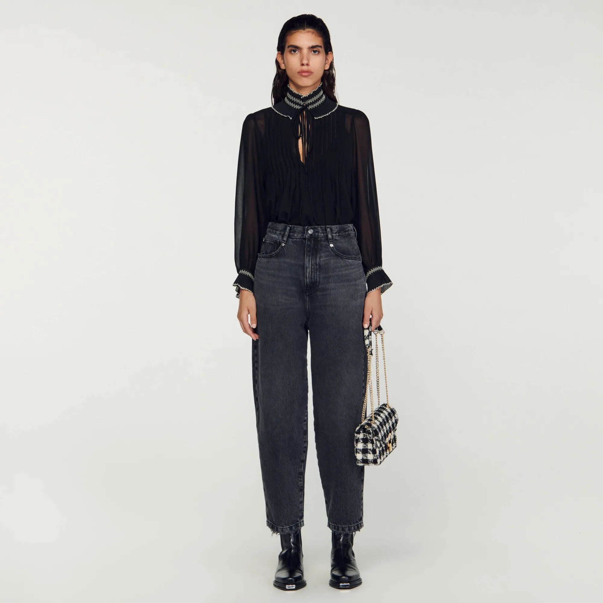 top_de_muselina_0.webp Tops & Camisas<Sandro Paris Top De Muselina