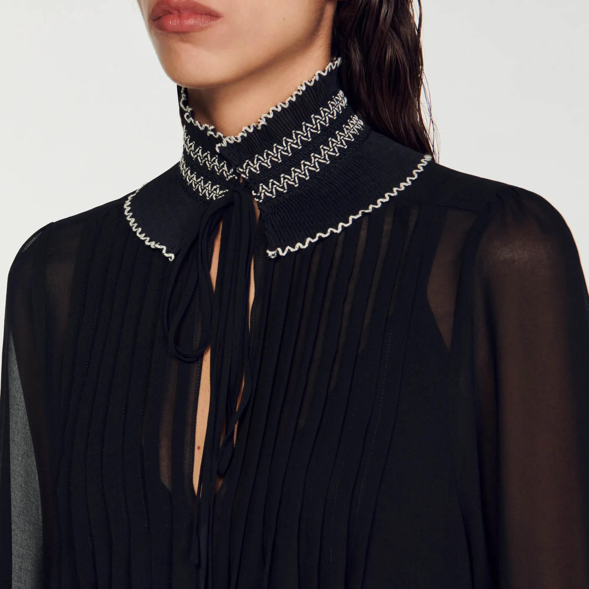 top_de_muselina_2.webp Tops & Camisas<Sandro Paris Top De Muselina