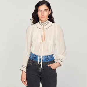 Tops & Camisas<Sandro Paris Top De Muselina