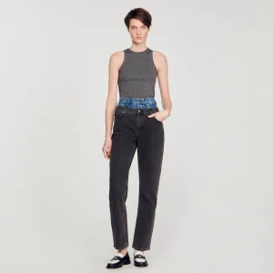 Camisetas<Sandro Paris Top De Tirantes Con Sisas Americanas