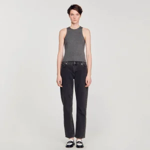 Camisetas<Sandro Paris Top De Tirantes Con Sisas Americanas