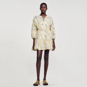 Vestidos<Sandro Paris Vestido Con Estampado De Flores