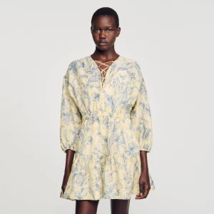 Vestidos<Sandro Paris Vestido Con Estampado De Flores