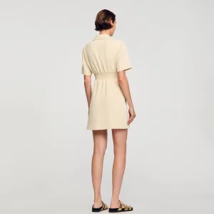 Vestidos<Sandro Paris Vestido Corto Abotonado