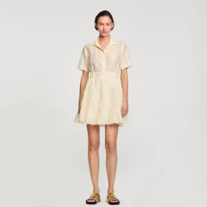 Vestidos<Sandro Paris Vestido Corto Avolantado
