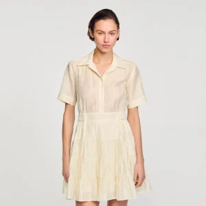 Vestidos<Sandro Paris Vestido Corto Avolantado