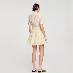 Vestidos<Sandro Paris Vestido Corto Avolantado