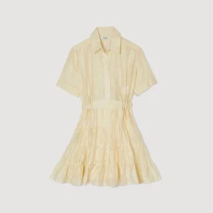 Vestidos<Sandro Paris Vestido Corto Avolantado