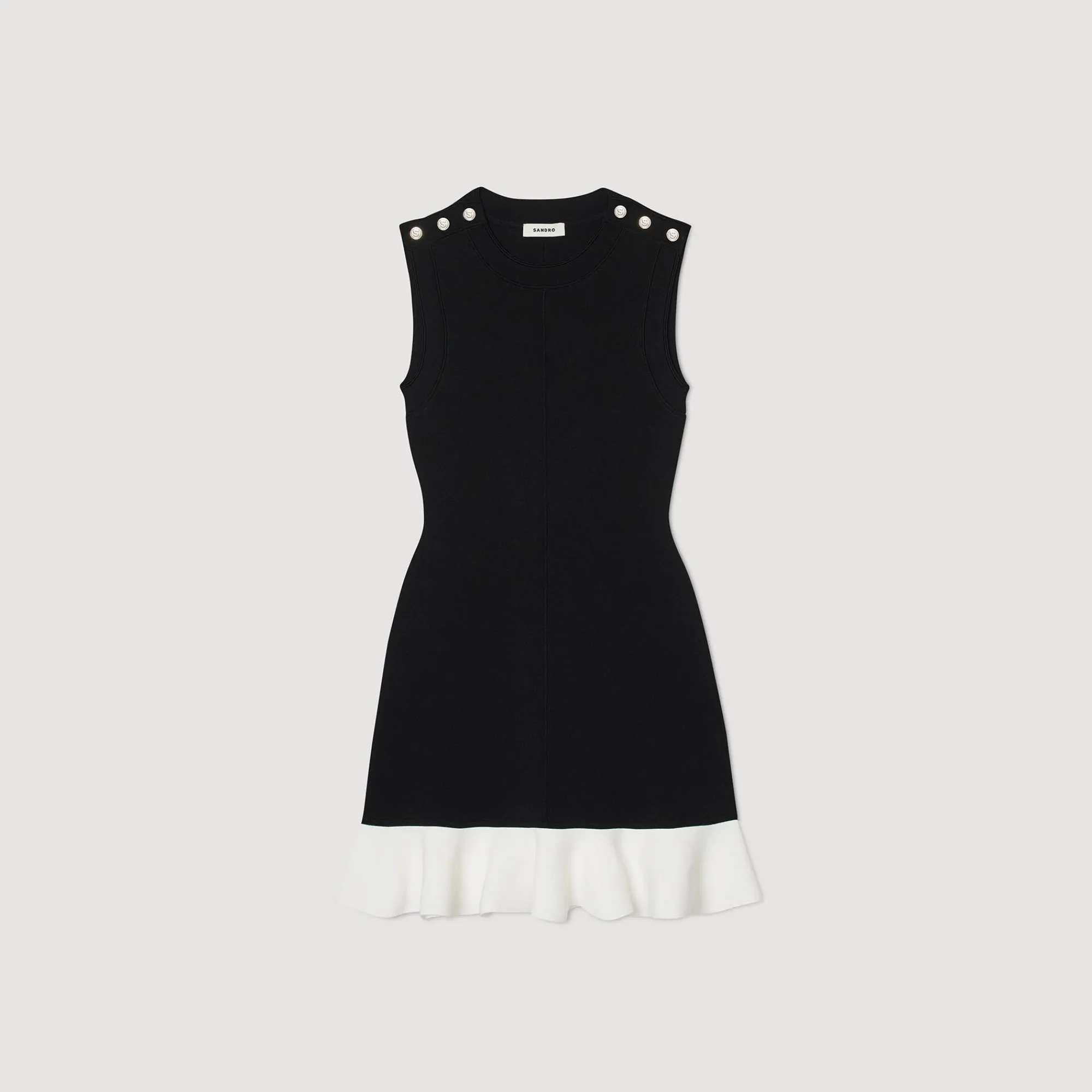 vestido_corto_bicolor_6.webp Vestidos<Sandro Paris Vestido Corto Bicolor