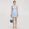 Vestidos<Sandro Paris Vestido Corto Con Bordado Ingles