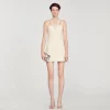 Vestidos<Sandro Paris Vestido Corto Con Detalle De Perlas