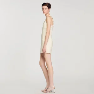 Vestidos<Sandro Paris Vestido Corto Con Detalle De Perlas