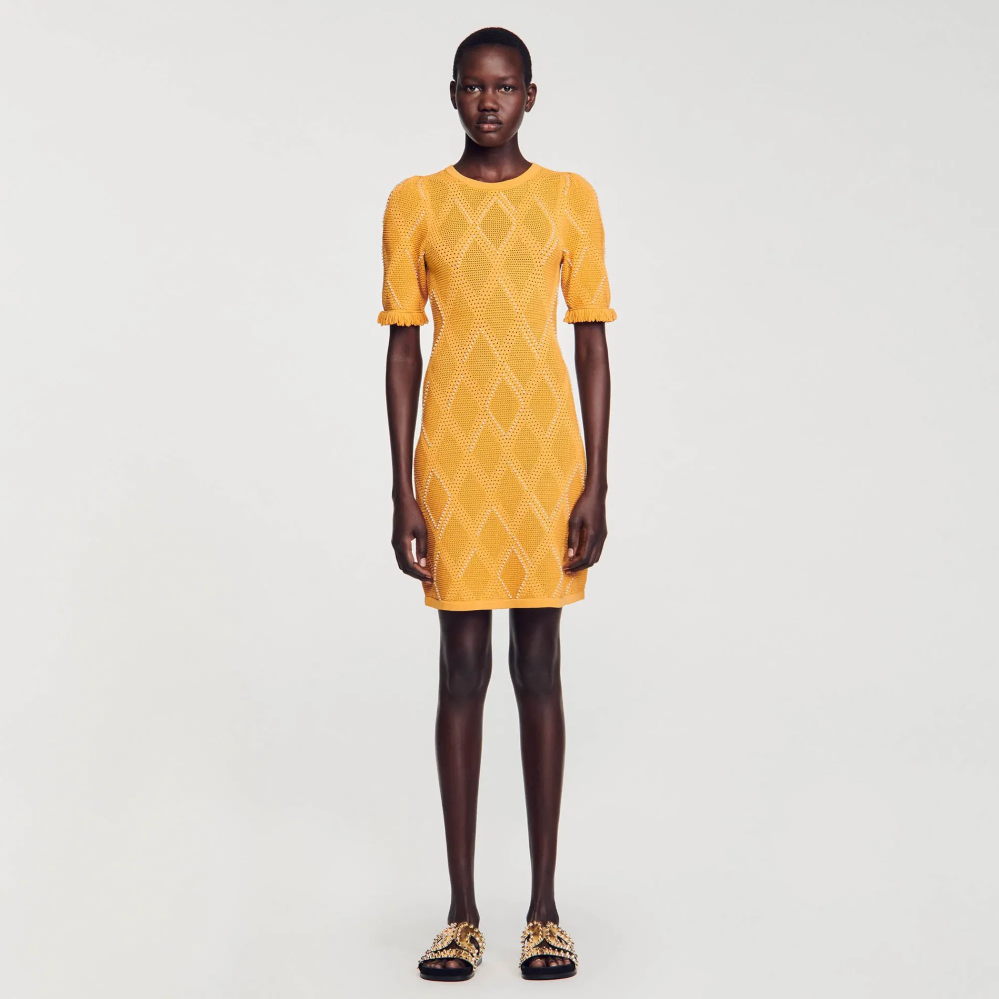 vestido_corto_de_punto_1.webp Vestidos<Sandro Paris Vestido Corto De Punto