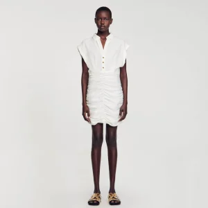 Vestidos<Sandro Paris Vestido Corto Drapeado