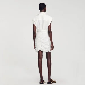 Vestidos<Sandro Paris Vestido Corto Drapeado