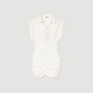 Vestidos<Sandro Paris Vestido Corto Drapeado